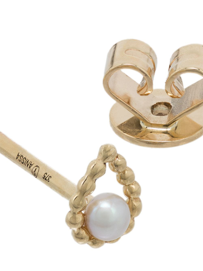 9K YELLOW GOLD PEARL EARRING