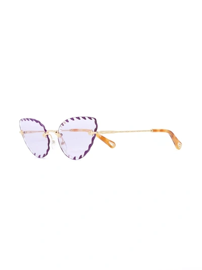 CHLOÉ EYEWEAR ROSIE太阳眼镜 - 金色