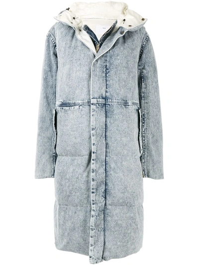 Shop Toga Layered Padded Coat In Blue