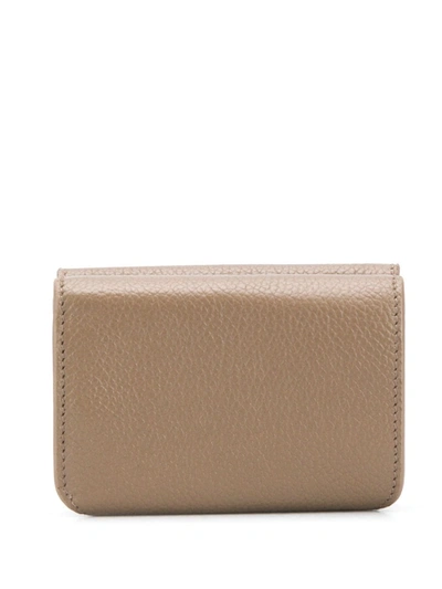 Shop Balenciaga Cash Mini Wallet In Brown