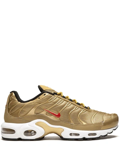 Nike Air Max Plus Qs Sneakers In Metallic Gold/varsity Red/black | ModeSens