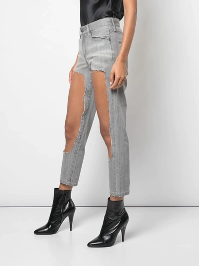 Shop Haculla Cut Out Jeans In Grey