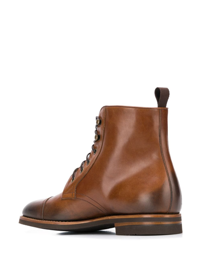 Scarosso Paolo Caramello Lace-up Boots In Brown