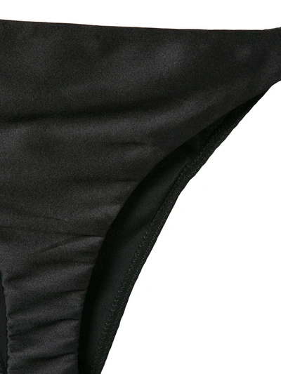 Fleur Du Mal Luxe Cheeky Silk Satin Briefs In Black