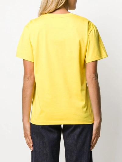 Alberta Ferretti Sequinned Print T-shirt In Yellow