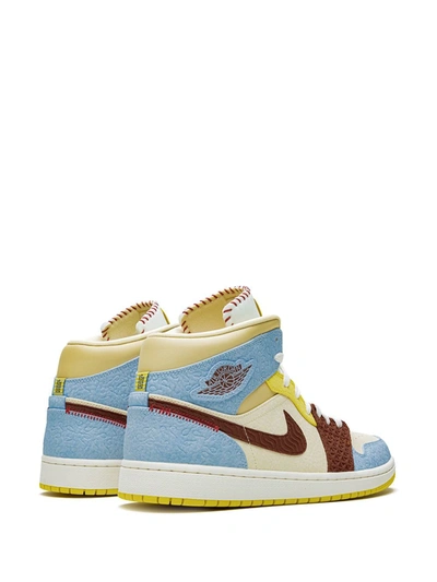 Jordan Air  1 Mid Se Maison Chateau Rouge Fearless In Blue