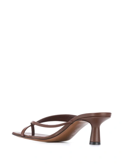 Shop Neous Florae Leather 55mm Sandals In Brown