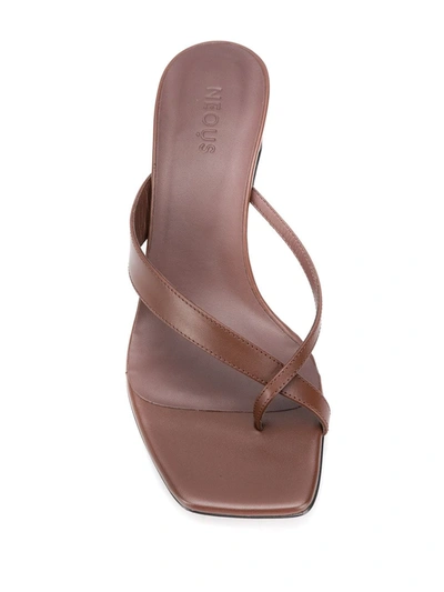 Shop Neous Florae Leather 55mm Sandals In Brown