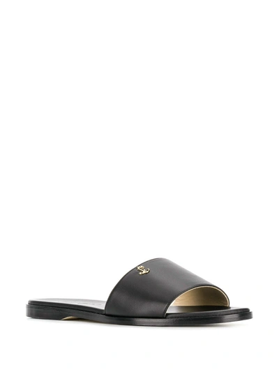 Shop Jimmy Choo Minea Flat Sandals In Black