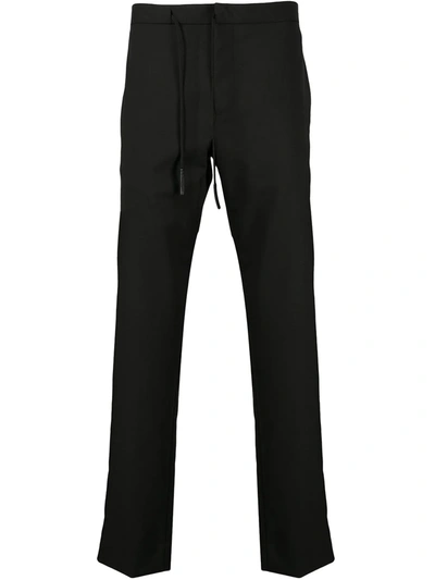 Shop Maison Margiela Four Stitch Detail Tailored Trousers In Black