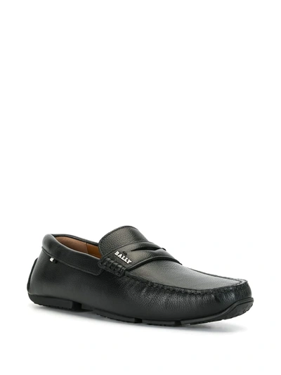 Shop Bally Slip On Loafers In Black