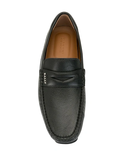 Shop Bally Slip On Loafers In Black