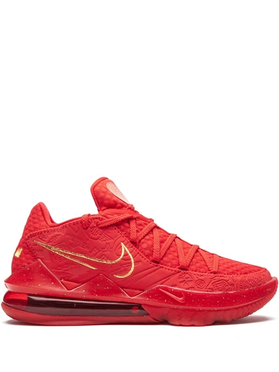 Shop Nike Lebron 17 Low Titan Sneakers In Red