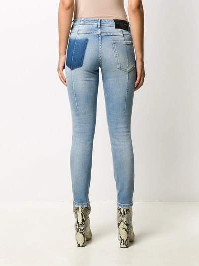 Shop Givenchy Ripped Mid-rise Skinny Jeans In Blue