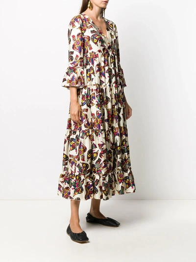 Shop La Doublej Jennifer Jane Empire-waist Dress In Neutrals