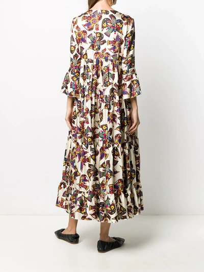 Shop La Doublej Jennifer Jane Empire-waist Dress In Neutrals