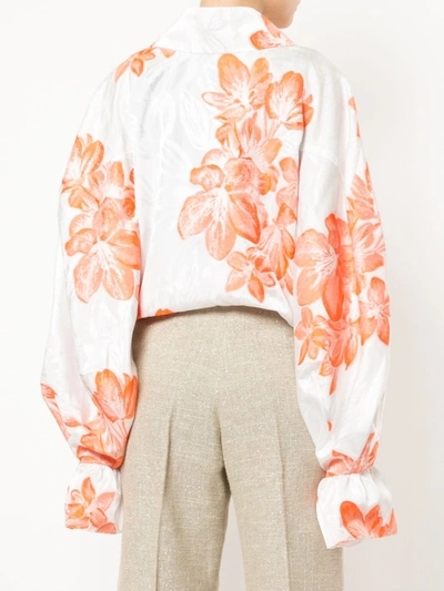 Shop Bambah Floral Kimono Shirt In White