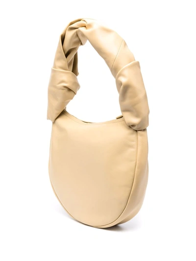 Shop Jil Sander Twisted Handle Shoulder Bag In Nude