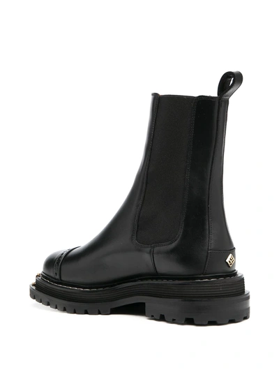 Shop Sandro Mid-calf Leather Boots In Black