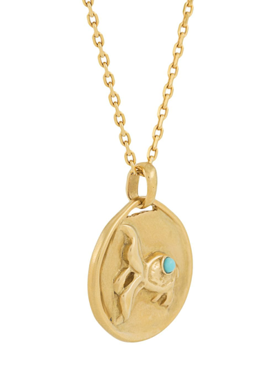 Shop Goossens Talisman Pisces Pendant Necklace In Gold
