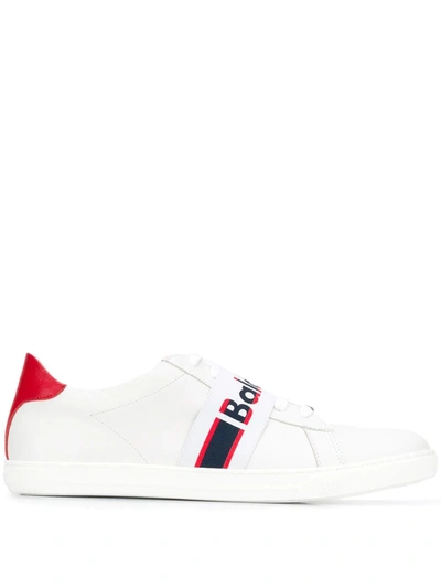 Shop Baldinini Logo Low-top Sneakers In White