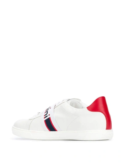 Shop Baldinini Logo Low-top Sneakers In White