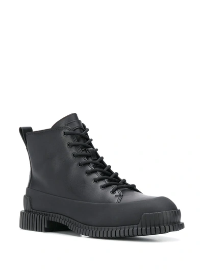 Camper Pix Leather Ankle Boots In Black
