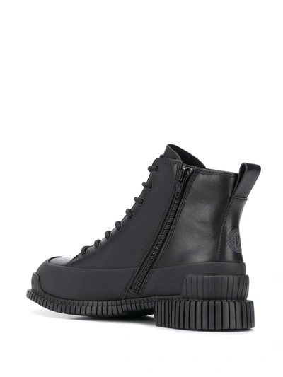 Camper Pix Leather Ankle Boots In Black