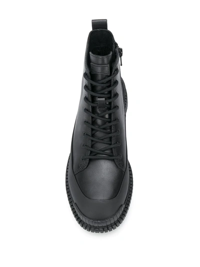 Camper Pix Leather Ankle Boots In Black