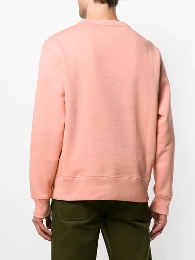 Shop Acne Studios Fairview Face Sweatshirt In Pink