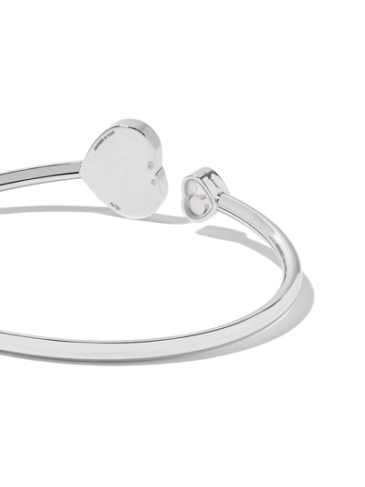 Shop Chopard 18kt White Gold Happy Hearts Diamond Bangle