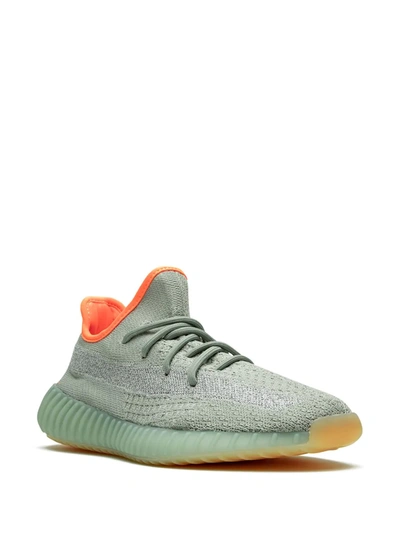 Shop Adidas Originals Yeezy Boost 350 V2 "desert Sage" Sneakers In Green