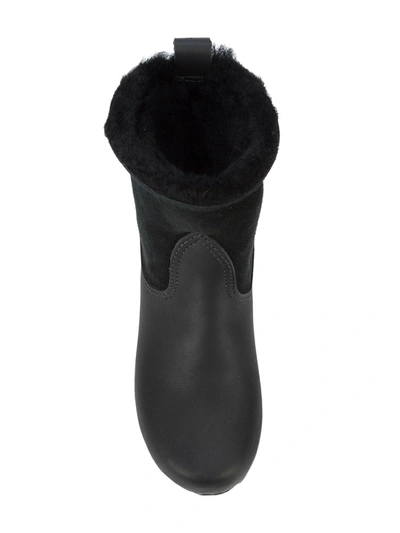 Shop No.6 5” Shearling Clog Boots In Black