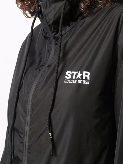 Shop Golden Goose Daris Star-print Windbreaker Jacket In Schwarz