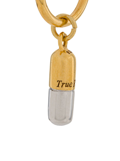 Shop True Rocks Pill Hoop Earrings In Gold