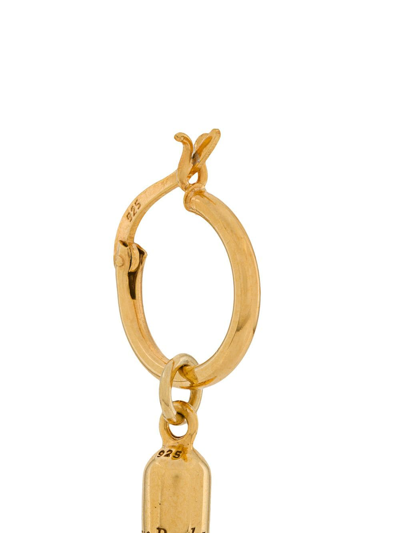 Shop True Rocks Pill Hoop Earrings In Gold