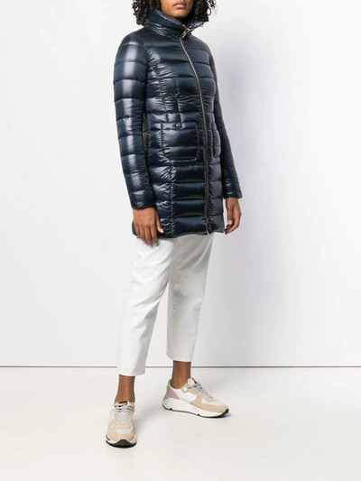 Shop Herno Maria Padded Jacket In Blue