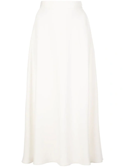 Shop Co High-waisted Flared Skirt In White