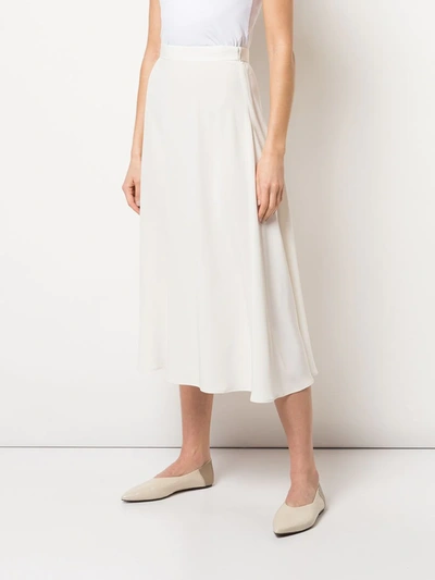 Shop Co High-waisted Flared Skirt In White