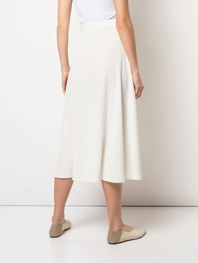 Shop Co High-waisted Flared Skirt In White