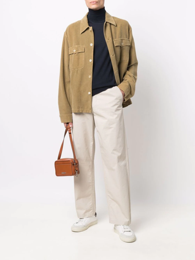 Dell'oglio Fine Knit Roll Neck Jumper In Blau