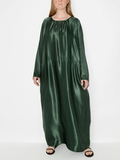 Shop Asceno The Rhodes Long-sleeve Maxi Dress In Grün