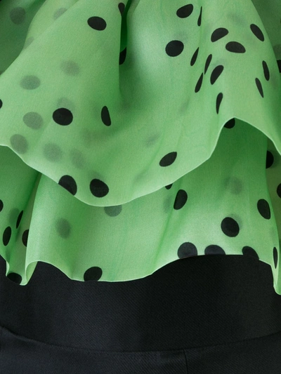 Bambah Double Ruffle Top In Green