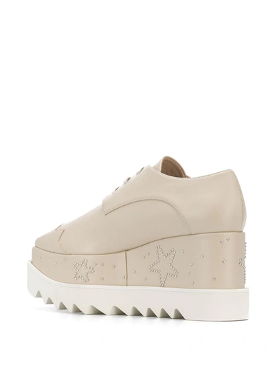 Shop Stella Mccartney Star Appliqué Platform Shoes In Neutrals