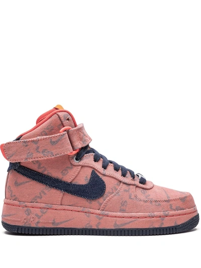 Shop Nike Air Force 1 High "levi's Denim" Sneakers In Pink