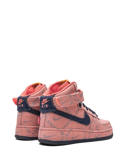 Shop Nike Air Force 1 High "levi's Denim" Sneakers In Pink