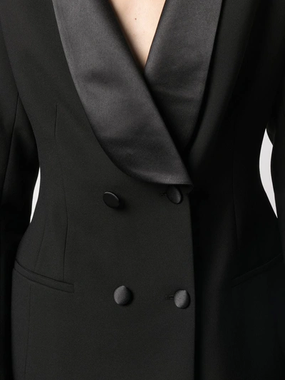 Shop 12 Storeez Double-breasted Shawl Blazer In Black
