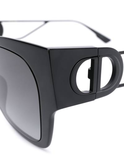 Shop Dior 30montaigne1 Square-frame Sunglasses In Black