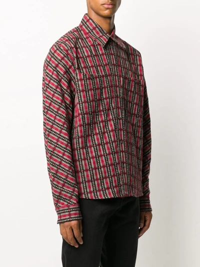 Shop Off-white Checkered Flannel Shirt In Red