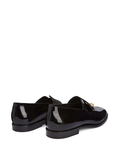 Shop Giuseppe Zanotti Marty Patent Loafers In Schwarz